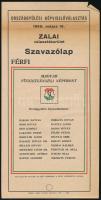 1949 Országgyűlési képviselő-választás zalai választókerület szavazólap