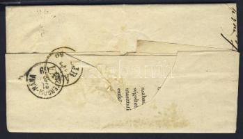 1869. Honvédelmi Minisztérium hIvatalos levele érdekes tartalommal "BUDA" - "ESZTERGO...