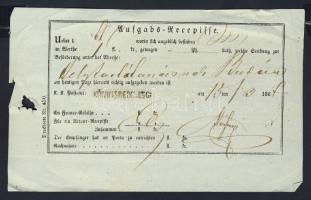 1867. Feladóvevény a Helytartótanácsnak küldött levélről "KÖNIGSBERG.UNG"