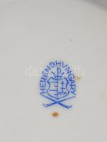 Herendi Viktória mintás, kos fejes kaspó. Kézzel festett, jelzett, kopásokkal, kisebb foltokkal, d: ...