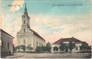 1911 Balatonfüred, Református templom és a Kir. Járásbíróság. Balaton könyvnyomda kiadása (felületi sérülés / surface damage)