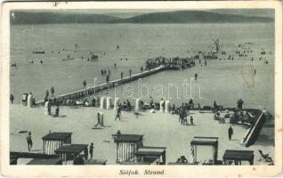 Siófok, Strand, fürdőzők (Rb)