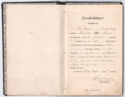 1911 Debreceni Református Teológia Akadémia, bizonyítvány, hajtásnyomokkal, apró foltokkal; leckekön...