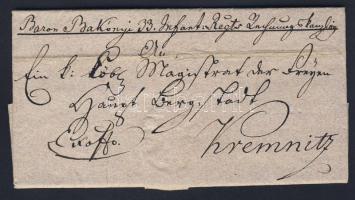 1834. Katonai ex offo Comorn - Kremnitz