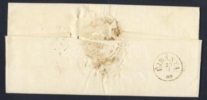 1869. Honvédelmi Minisztérium hivatalos levele "BUDA" - "ÚJBÁNYA"