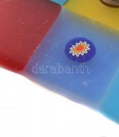 Lozen Murano üveg óra, elemmel működik, mutatói kissé deformáltak, másodpercmutató elakad, címkével ...