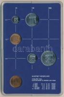 Hollandia 1985. 5c-2 1/2G (5xklf) forgalmi sor műanyag tokban, pénzverdei zsetonnal T:1 Netherlands 1985. 5 Cent - 2 1/2 Gulden (5xdiff) coin set in plastic case and Coin Mint jeton C:UNC