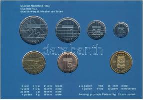 Hollandia 1992. 5c-2 1/2G (6xklf) forgalmi sor karton tokban, pénzverdei zsetonnal T:1 
Netherlands...