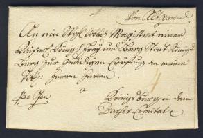 1797. Levél 4kr portóval Aradról Königsbergbe (Bars megye)