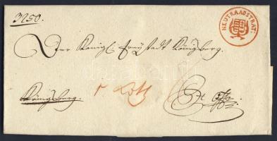 1789. Ex offo levél Nyitra város tanácsának pecsétjével Königsbergbe