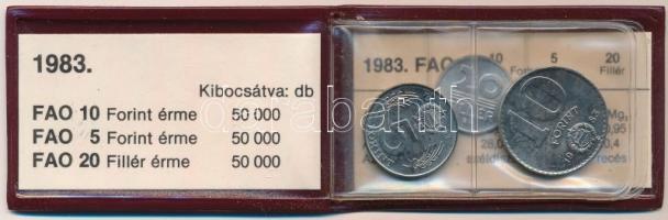 1983. 20f Al + 5Ft Ni + 10Ft Ni FAO sor, eredeti tokban tanúsítvánnyal T:1 Adamo EM69, EM70, EM71