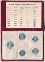 1982. 2f-10Ft (9klf) forgalmi sor, "Magyar Népköztársaság - forgalmi érméi" feliratú bordó...