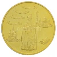 Bozó Gyula (1913-2004) / Szabó Géza (1939-) 1991. Mindszenty bíboros emlékére készült aranyozott fém...