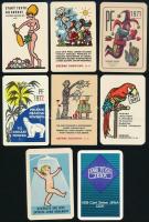 1965-1974 12 db reklámos kártyanaptár, közte erotikus