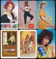 1980-1989 10 db hölgyeket ábrázoló reklámos kártyanaptár
