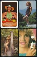 1980-1989 10 db hölgyeket ábrázoló reklámos kártyanaptár