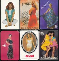 1979-1988 10 db hölgyeket ábrázoló reklámos kártyanaptár