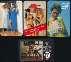 1979-1988 10 db hölgyeket ábrázoló reklámos kártyanaptár