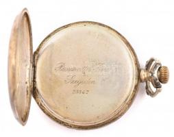 Braunswetter János Szeged zsebóra, jelzett tokkal, jelzet számlappal (hajszálrepedés) működő állapot...