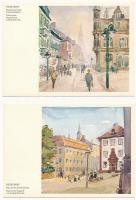 6 db MODERN grafikai motívum képeslap: Heidelberg / 6 modern graphic art motive postcards: Heidelberg