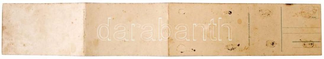 Máramarossziget, Sighetu Marmatiei; Négy részes kinyitható panorámalap / 4-tiled folding panoramacar...