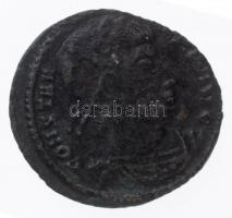 Római Birodalom / Siscia / Constans 346-348. AE3 Cu (2,11g) T:2- Roman Empire / Siscia / Constans 346-348. AE3 Cu CONSTAN-S PF AVG / GLOR-IA EXERC-ITVS - ASIS dot (2,11g) C:VF RIC VIII 99