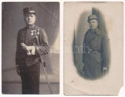 8 db RÉGI katonai fotó képeslap vegyes minőségben / 8 pre-1945 K.u.K. military photo postcards in mi...