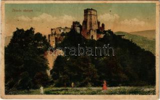 Zboró, Zborov; Zborovsky hrad / várrom. Eschwig és Hajts kiadása / castle ruins (fl)
