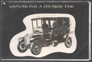 cca 1960 60 éves a fővárosi taxi 8 képet tartalmazó mappa 10x15 cm