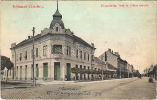 1913 Hódmezővásárhely, Közgazdasági bank, Uránia színház (ázott sarok / wet corner)