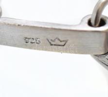 Ezüst(Ag) hullámos, glídes karkötő, jelzett, h: 19 cm, nettó: 12,63 g