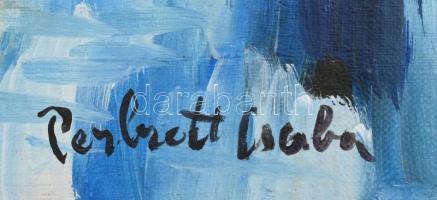 Perlrott Csaba jelzéssel: Híd. Olaj, vászon, sérült. 42,5x48 cm