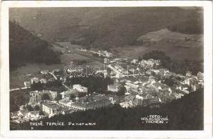 1938 Trencsénteplic, Trencianske Teplice; látkép / general view. Holoubková (Trencín) photo (EK)