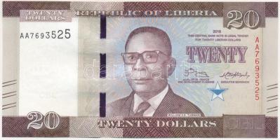 Libéra 2016. 20$ T:I Liberia 2016. 20 Dollars C:UNC