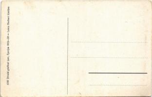 Nagysáros, Velky Saris; vasútállomás, vasutasok hajtánnyal, falubeliek. Divald grafikai ipar 5789. L...