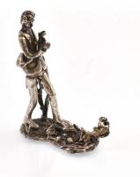 Ezüst(Ag) miniatűr figura, jelzés nélkül, hiányos, m: 5 cm, nettó: 27,47 g