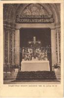 Szeged, Rókusi templom bejárata 1929. év. június hó 30. Jézus Szentséges Szíve jöjjön el a te országod. Simonyi fényképész