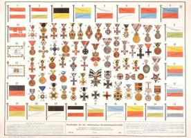 Az Osztrák-Magyar Monarchia kitüntetései 1916-ban. Nagy méretű facsimile nyomat. 60 x80 cm
