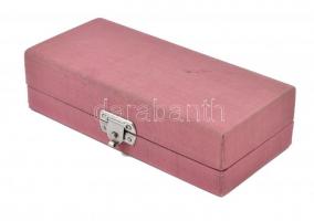 6 db ezüsz (Ag) kiskanál, jelzett, apró kopásnyomokkal, díszdobozban, h: 11 cm