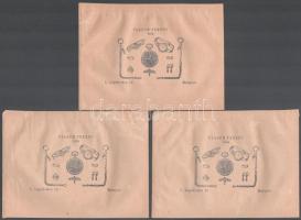 cca 1890-1900 Budapest, Logody utcai ház telekkönyve, birtokbaállási- és teherlap, okmánybélyegekkel...