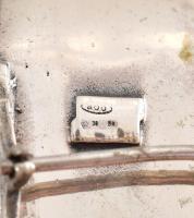 Ezüst(Ag) miniatűr fagyis kocsi, jelzett, h: 10,5 cm, nettó: 65,24 g