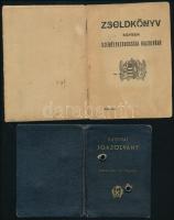 1930-1960 Zsoldkönyv, SAS behívó, katonai igazolvány tartalékos részére