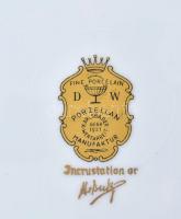 DW karlsbadi porcelán tányér, jelzett, kopásnyomokkal, d: