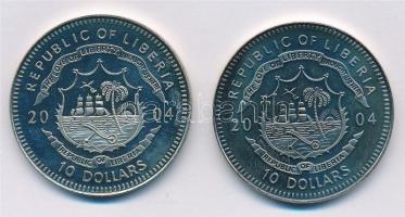 Libéria 2004. 10$ "Szabadság pillanatai - Trójai háború i.e. 1250" multicolor + 10$ "...