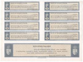 Budapest 1924. "Magyar Nemzeti Bank" részvény 100K-ról (2x), sorszámkövetők "029.493 ...