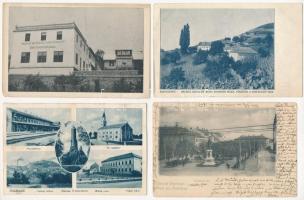 10 db RÉGI magyar város képeslap vegyes minőségben / 10 pre-1945 Hungarian town-view postcards in mixed quality