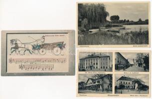 10 db RÉGI magyar város képeslap vegyes minőségben / 10 pre-1945 Hungarian town-view postcards in mi...