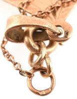 14K arany (Au) lánc, JG monogramos medállal, jelzett, a medál hátulján apró karcolásokkal, h: 52,5 c...