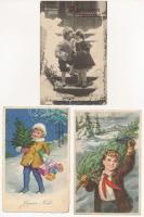 6 db főleg RÉGI üdvözlő motívum képeslap / 6 mostly pre-1945 greeting motive postcards