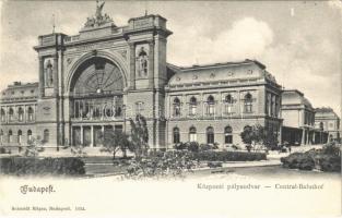 1901 Budapest VII. Keleti pályaudvar, vasútállomás. Schmidt Edgar kiadása (EK)